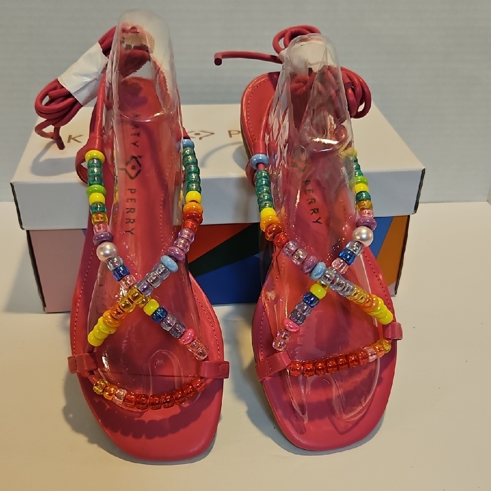 Katy Perry Collections Multicolor Beaded Sandals - Picture 1 of 8